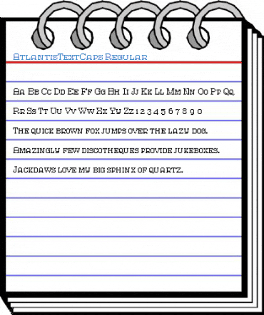 AtlantisTextCaps Regular Font
