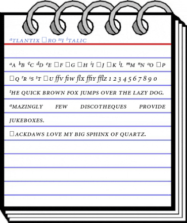 Atlantix Pro SSi Italic Font
