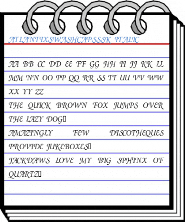 AtlantixSwashCapsSSK Italic Font