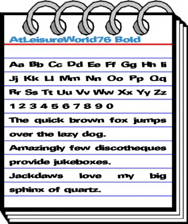 AtLeisureWorld76 Bold Font