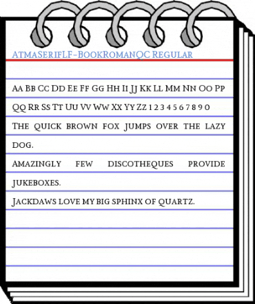 AtmaSerifLF-BookRomanQC Regular Font