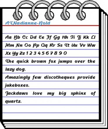 ATNadianne-Bold  Font