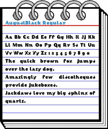 AugustBlack Regular Font