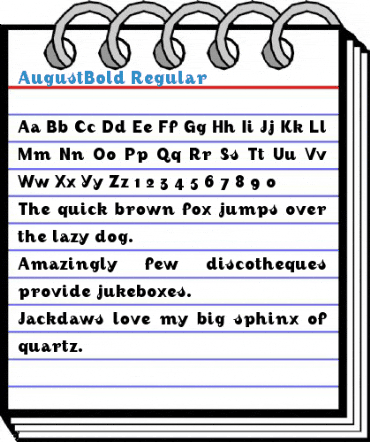 AugustBold Font