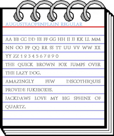 AugusteaOpenPlain Regular Font