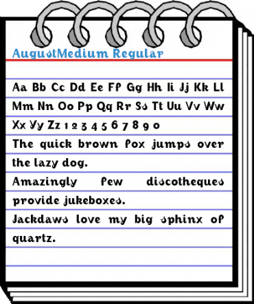 AugustMedium Regular Font