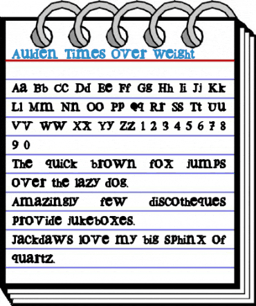 Aulden Times Over Weight Font