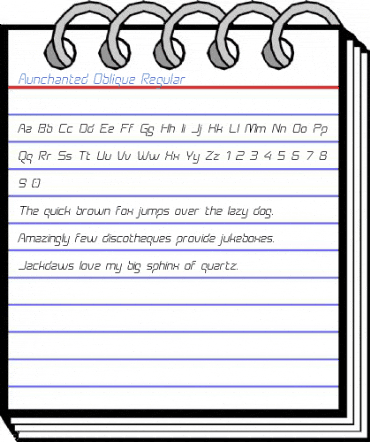 Aunchanted Oblique Regular Font