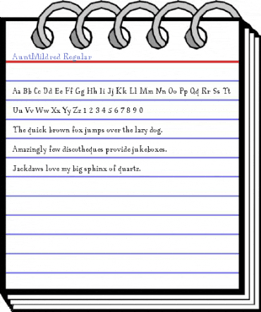 AuntMildred Regular Font