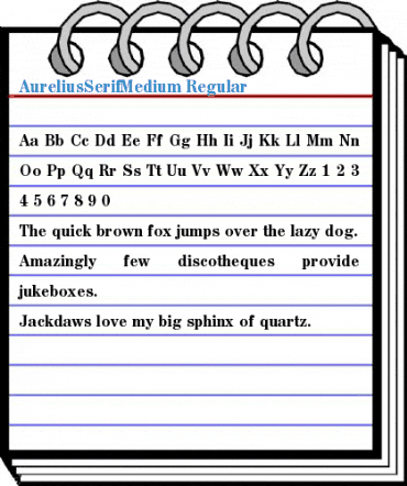 AureliusSerifMedium Regular Font