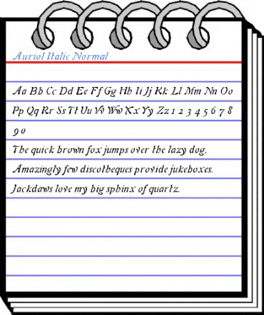 Auriol Italic Normal Font
