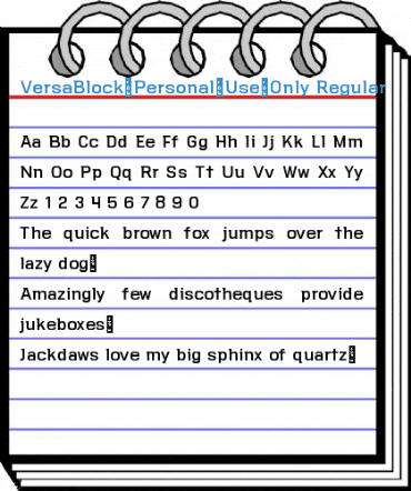 VersaBlock-Personal-Use-Only Regular Font