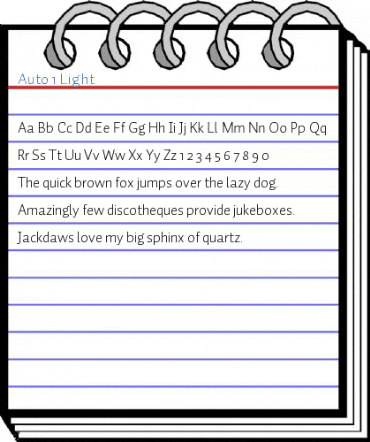 Auto 1 Light Font
