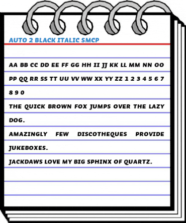 Auto 2 Black Italic SmCp Font