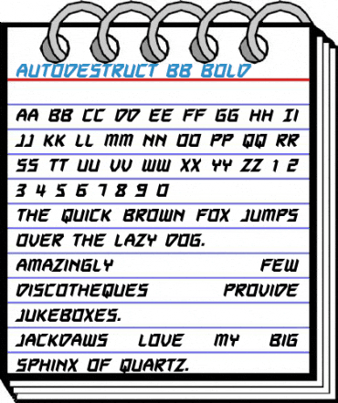 Autodestruct BB Bold Font