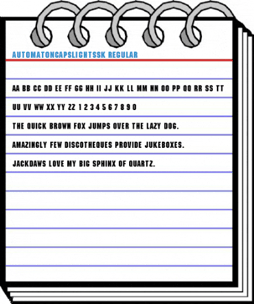 AutomatonCapsLightSSK Regular Font