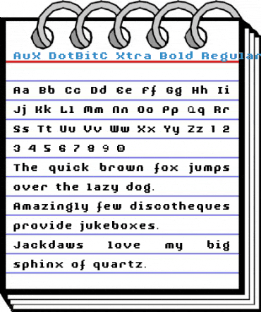 AuX DotBitC Xtra Bold Regular Font