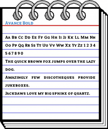 Avance Bold Font
