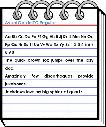 AvantGardeITC Regular Font