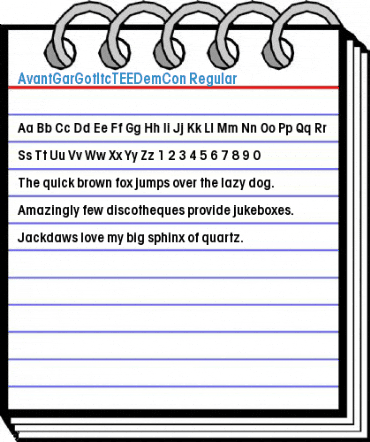 AvantGarGotItcTEEDemCon Regular Font