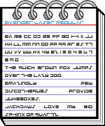 Avenger Laser Regular Font