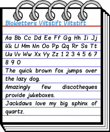 Blokletters Viltstift Viltstift Font