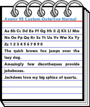 Avenir 95 Custom.Outerline Normal Font