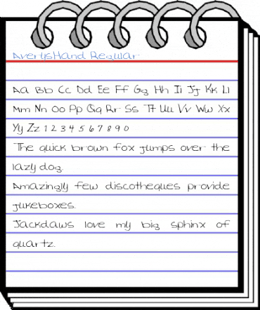 AverysHand Regular Font