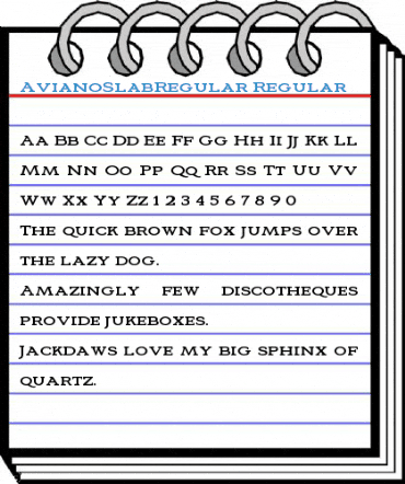 AvianoSlabRegular Regular Font