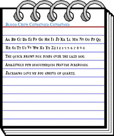 Blood Crow Condensed Condensed Font