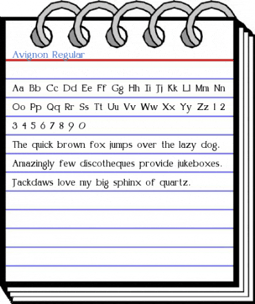 Avignon Regular Font