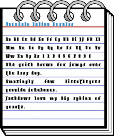 Avondale Inline Regular Font