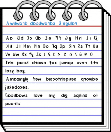 Awkward backwards Regular Font