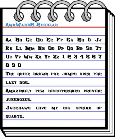 AwkWard8 Regular Font