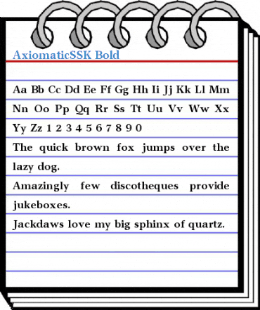 AxiomaticSSK Bold Font