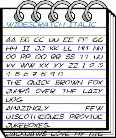 Widescratch Italic Font