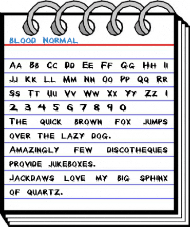 blood Normal Font