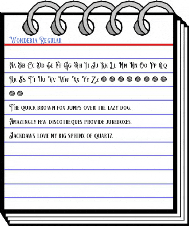 Wonderia Regular Font