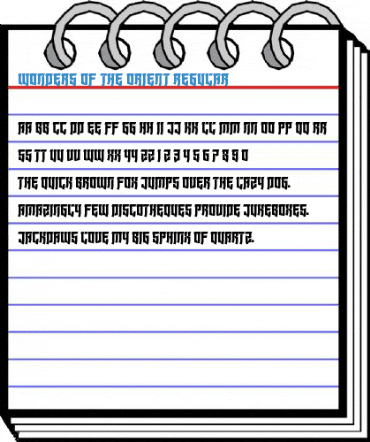 Wonders of the Orient Regular Font