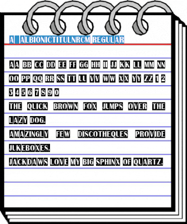 a_AlbionicTitulNrCm Regular Font