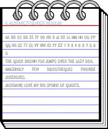a_AlbionicTitulNrSh Regular Font