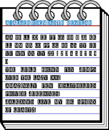 a_AlgeriusCmDgStr Regular Font