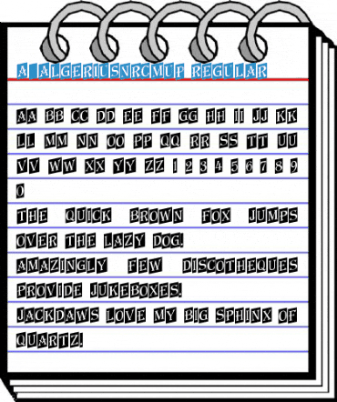 a_AlgeriusNrCmUp Regular Font