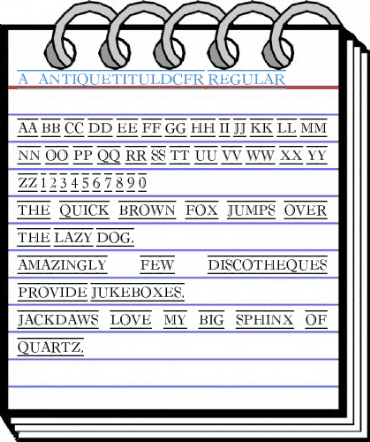 a_AntiqueTitulDcFr Regular Font