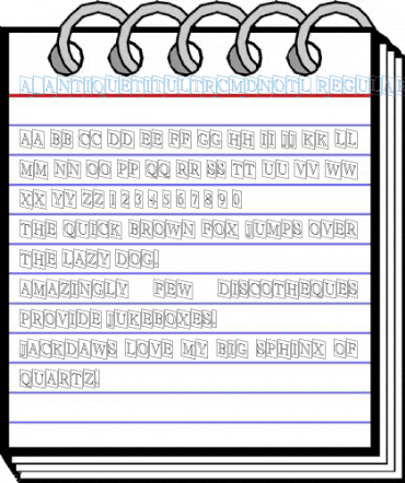 a_AntiqueTitulTrCmDnOtl Regular Font
