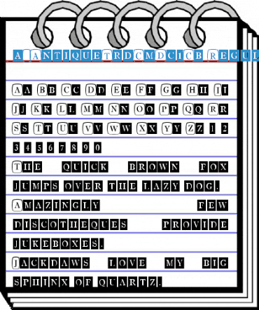 a_AntiqueTrdCmDc1Cb Regular Font