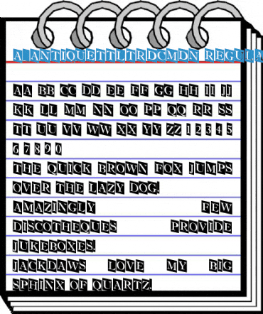 a_AntiqueTtlTrdCmDn Regular Font