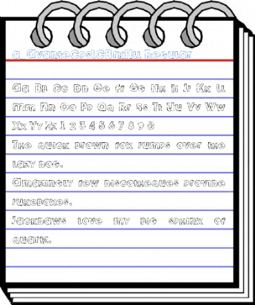 a_AvanteCpsLCBrkHll Regular Font