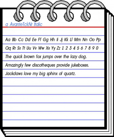 a_AvanteTckNr Italic Font