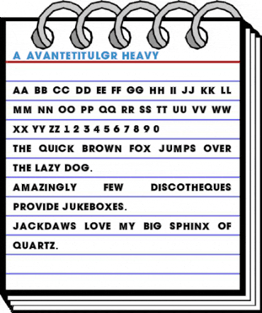 a_AvanteTitulGr Heavy Font